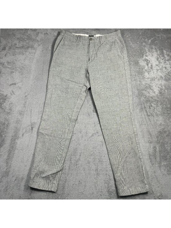 J. Crew Other - J. Crew 770 Straight Fit Tapered Linen Cotton Pants Mens 33 Gray Preppy Golf